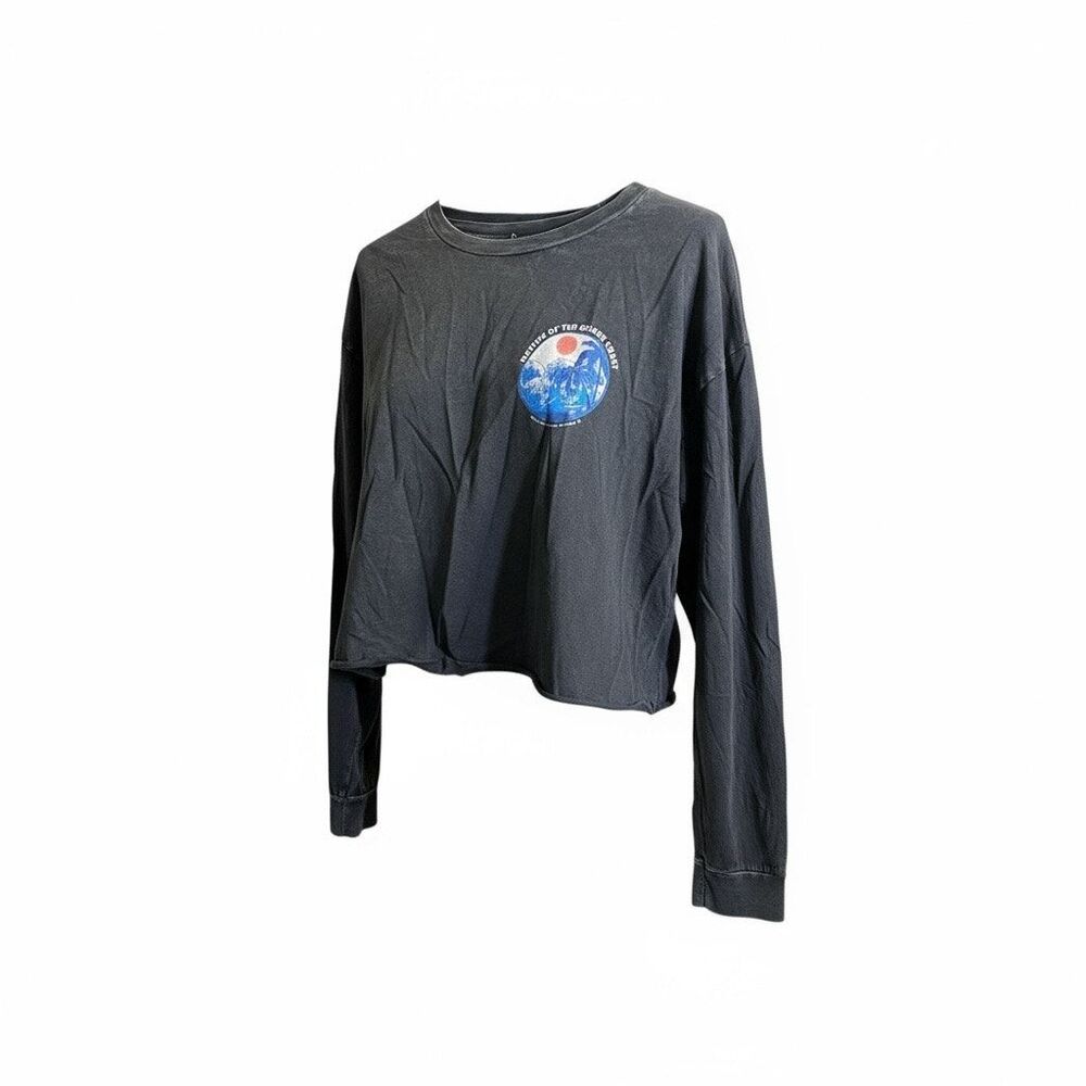 J. Galt long sleeve graphic crop T shirt One Size